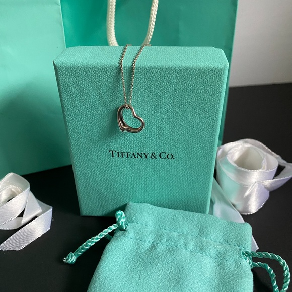 🎁 TIFFANY Elsa Peretti Open Heart Necklace - Picture 6 of 6